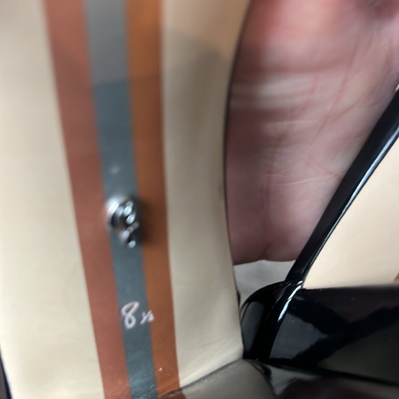 Sam Edelman Women’s Black Patent Leather YARO BLOCK HEEL SANDAL Size 8.5 + - Picture 9 of 9